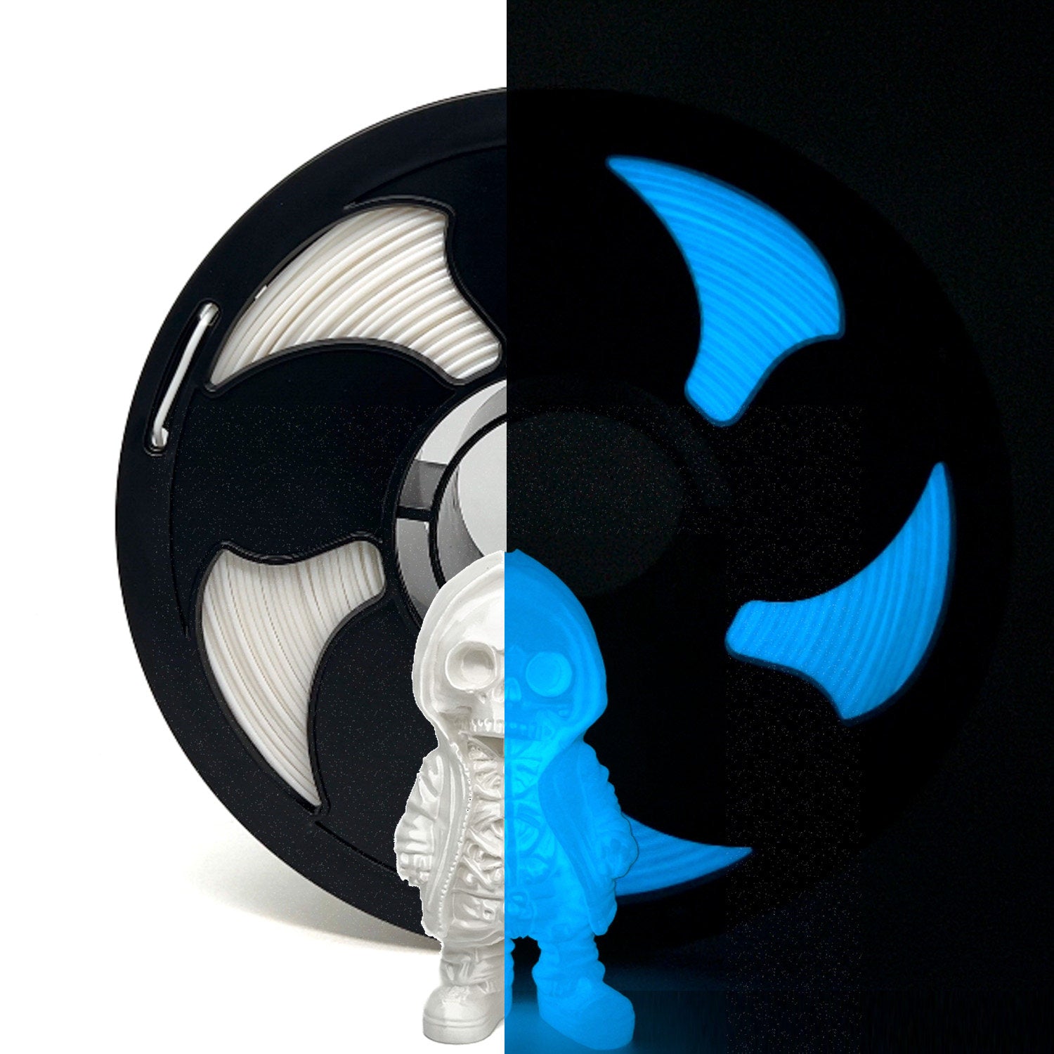 Premium  PLA Filament Glow in the Dark - 25+ Vibrant Glow Colors Available High Toughness Eco-Friendly 3D Printing Material