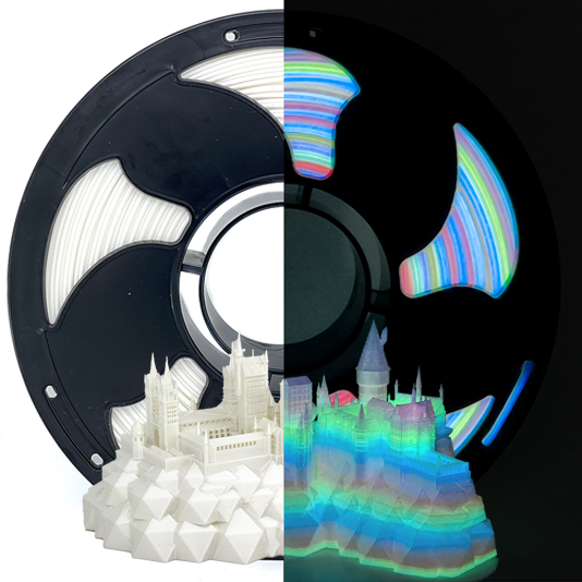 Premium  PLA Filament Glow in the Dark - 25+ Vibrant Glow Colors Available High Toughness Eco-Friendly 3D Printing Material