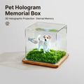 Cute Pet Workshop 3D hologram pet memorial — voice control demonstration with the dog hologram reacting
