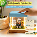 Cute Pet Workshop 3D hologram pet memorial — hero front view with personalized pet portrait