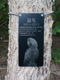 Custom pet tree burial memorial marker with engraved photo - main product view