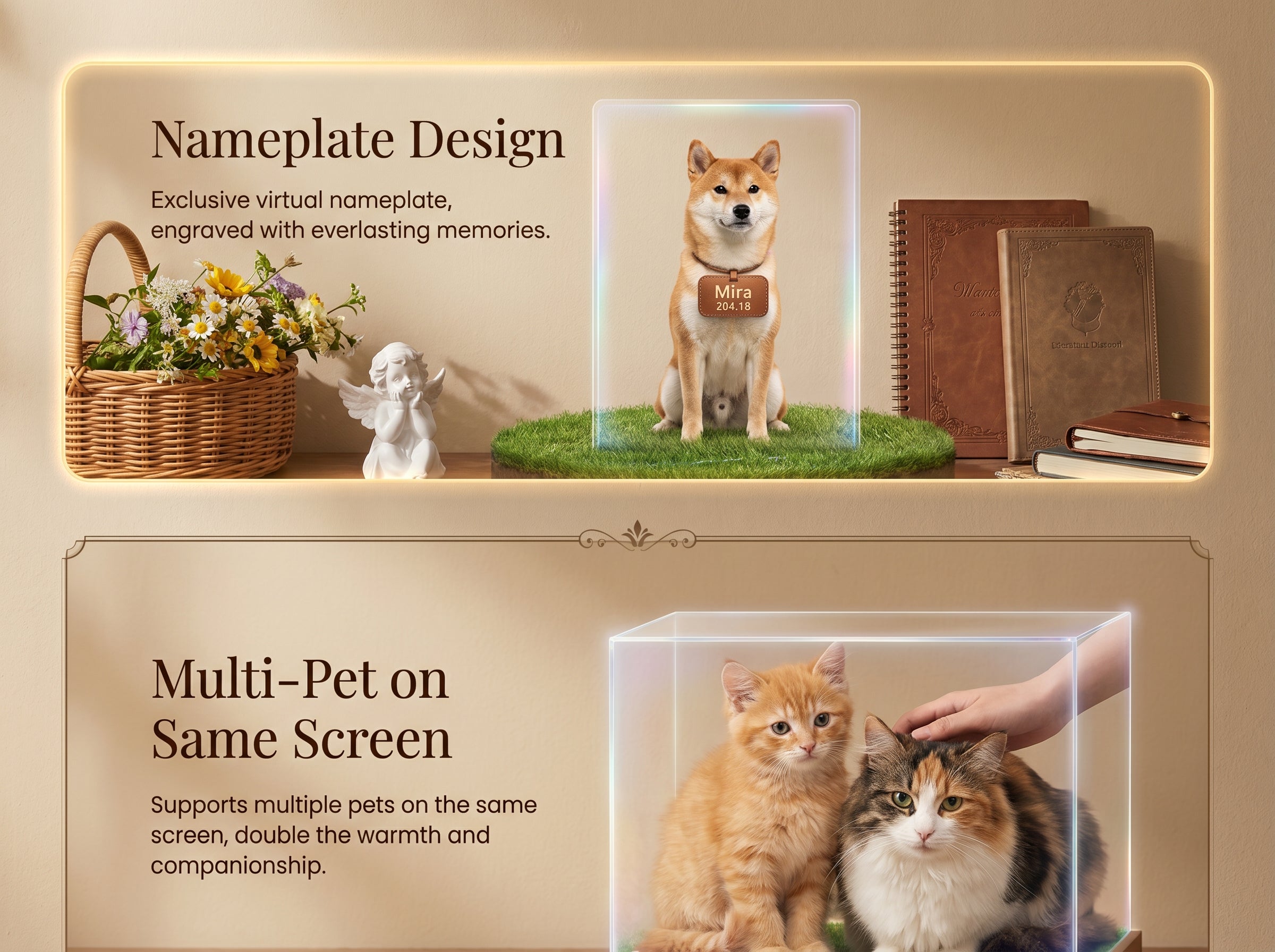 Cute Pet Workshop hologram memorial — process and detail (English)