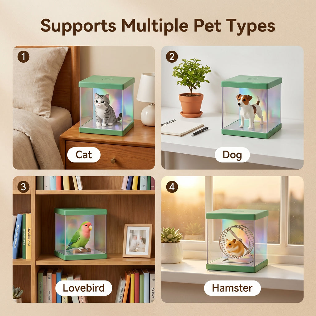 Cute Pet Workshop hologram memorial — process and detail (English)