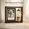 Pet Hair Memorial Keepsake Jar – Custom Photo Frame Set for Dog & Cat Remembrance product photo